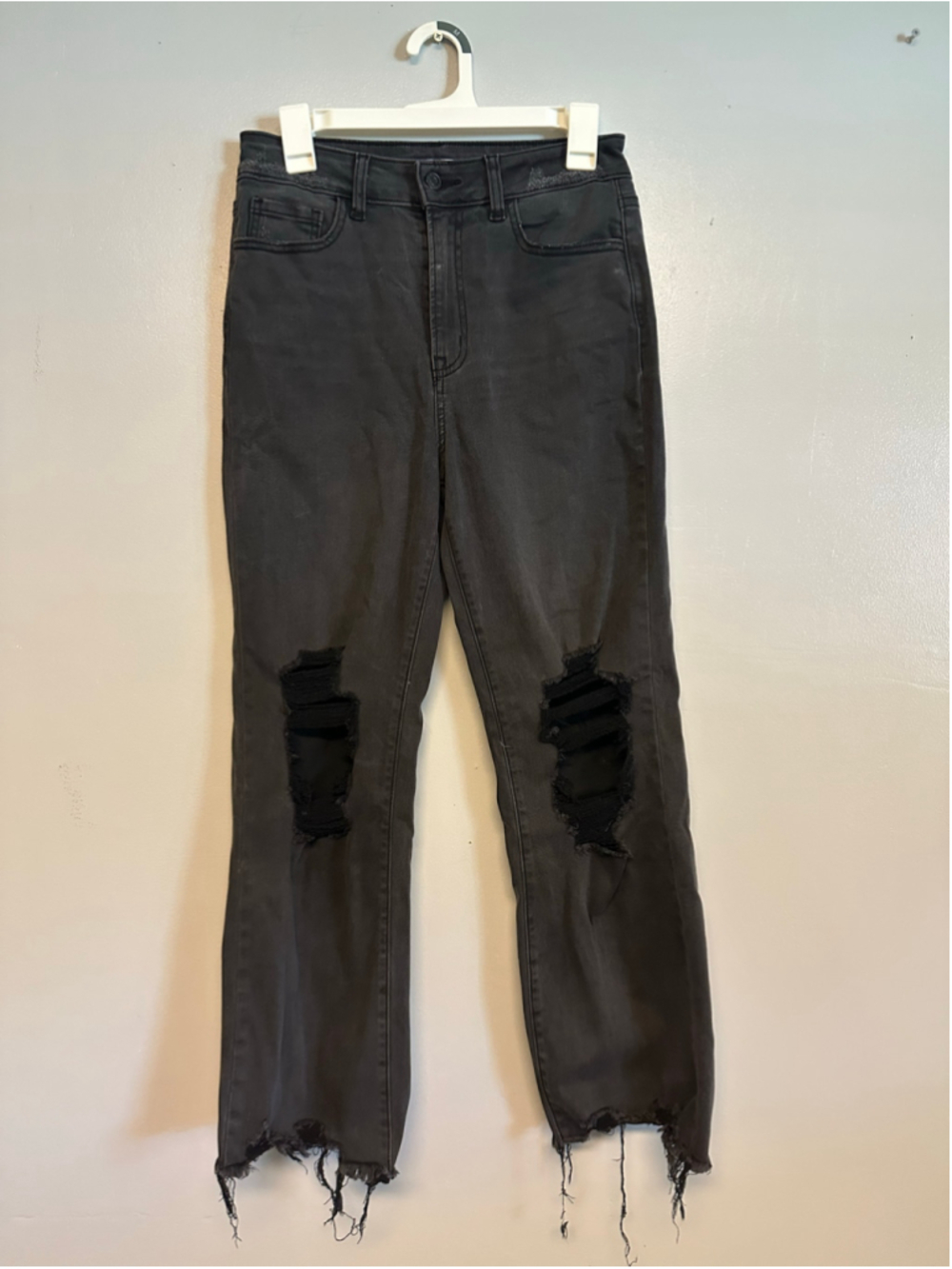 Zenana High Rise Distressed Black Jeans Women’s Size Medium 8